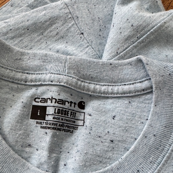 2 Carhartt T-Shirts - Light speckled blue and charcoal gray.  Selling 2/$10 - Picture 2 of 5